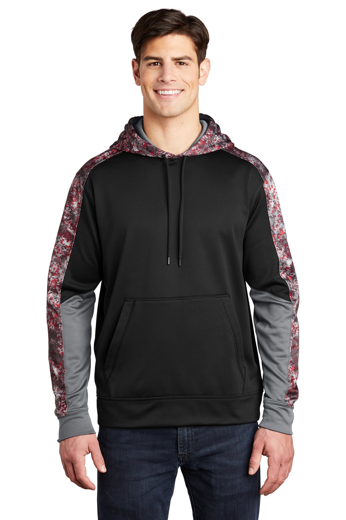 Sport-Tek Mineral Freeze Fleece Colorblock Hooded Pullover